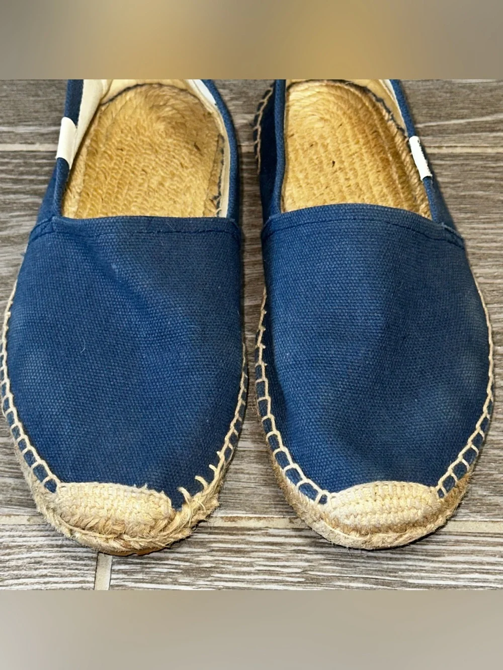 Soludos Navy Canvas Slip-On Espadrilles